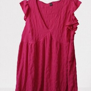 SHEIN Curve Ruffle Sleeve Dress